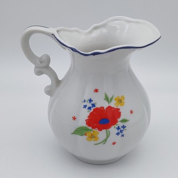 Lorrie Design Small Floral Pitcher and Bowl Japan - Picture 5 of 15